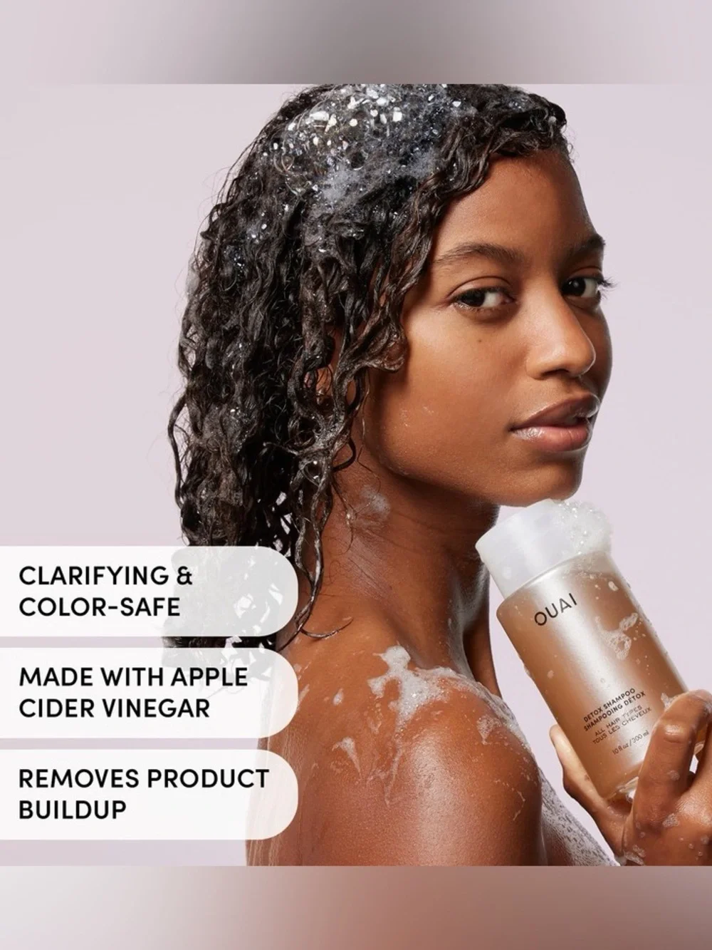 OUAI HEALTHY HAIR IS ON THE OUAI SET w/Detox Shampoo+Scalp Serum F/S LTD ED NIB!